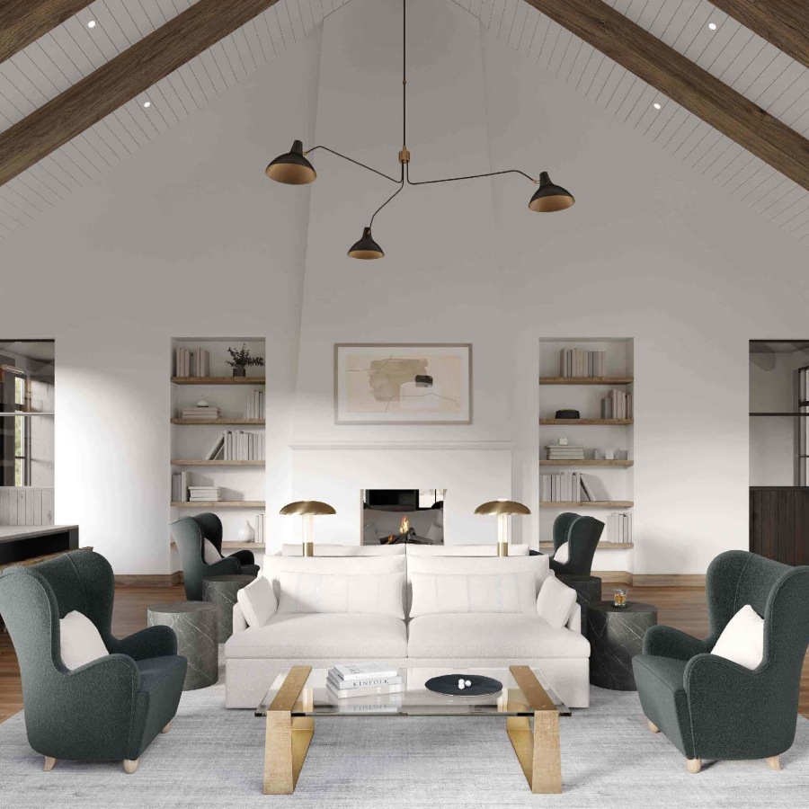 lounge with modern decor